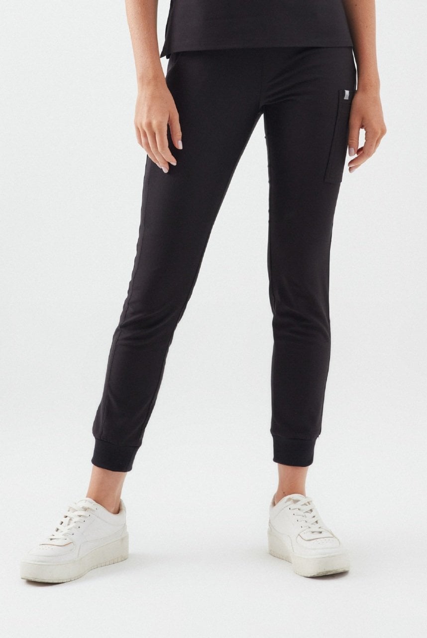 R E G E N T - Siyah Jogger Kadın Üniforma Alt