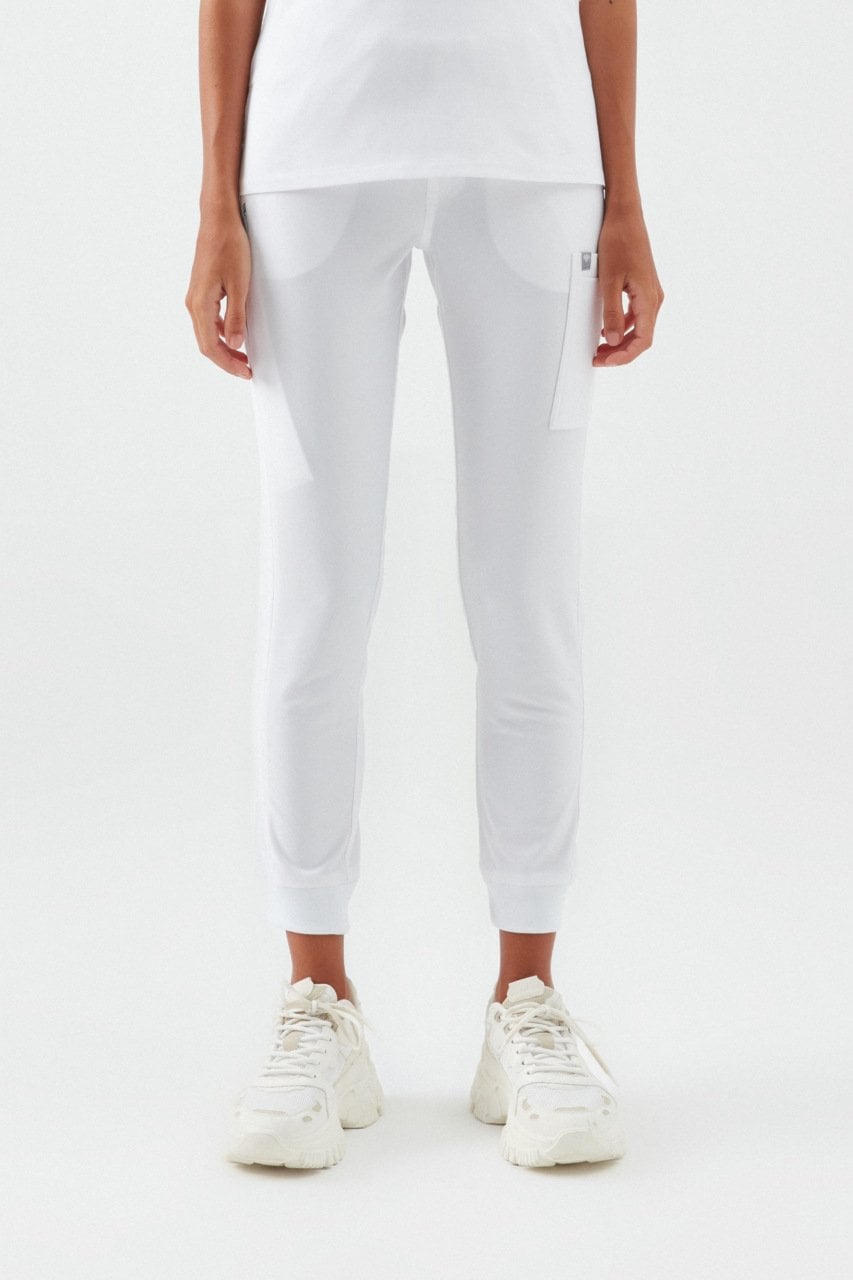 R E G E N T - Beyaz Jogger Kadın Üniforma Alt