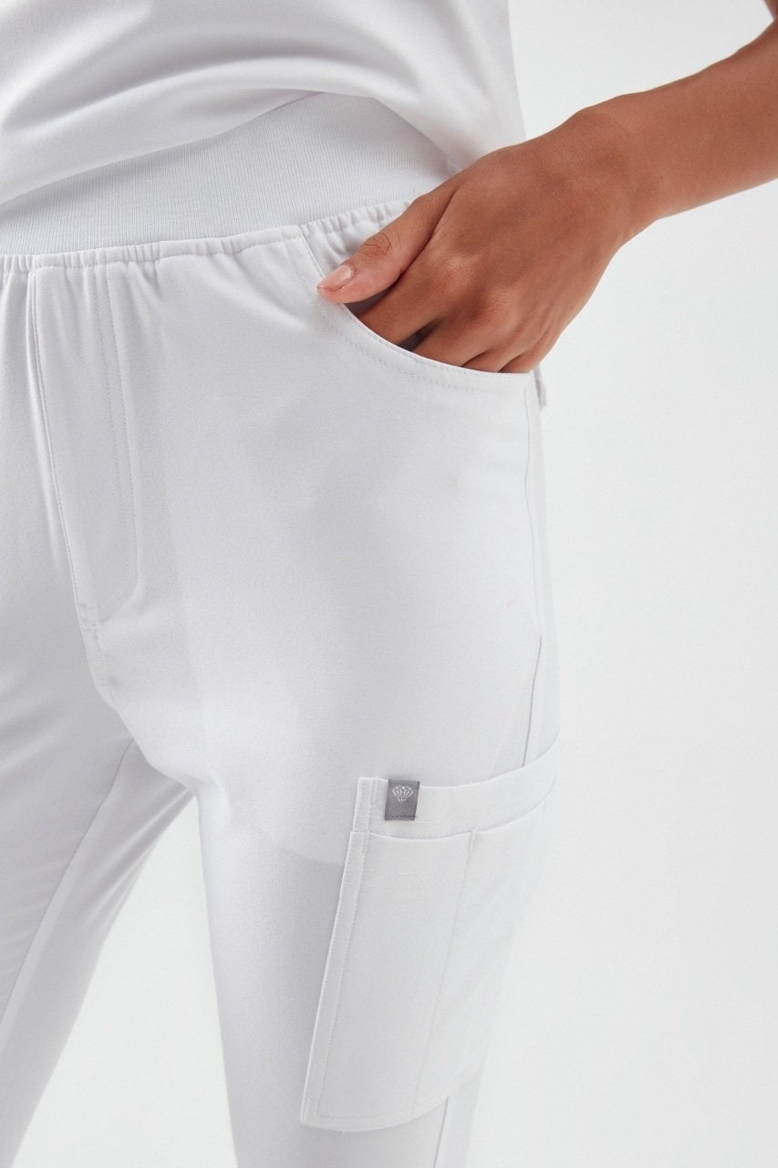 R E G E N T - Beyaz Jogger Kadın Üniforma Alt