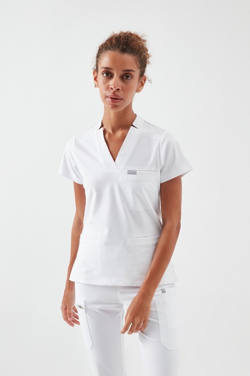 S A N C Y - Beyaz Kadın Üniforma Üst