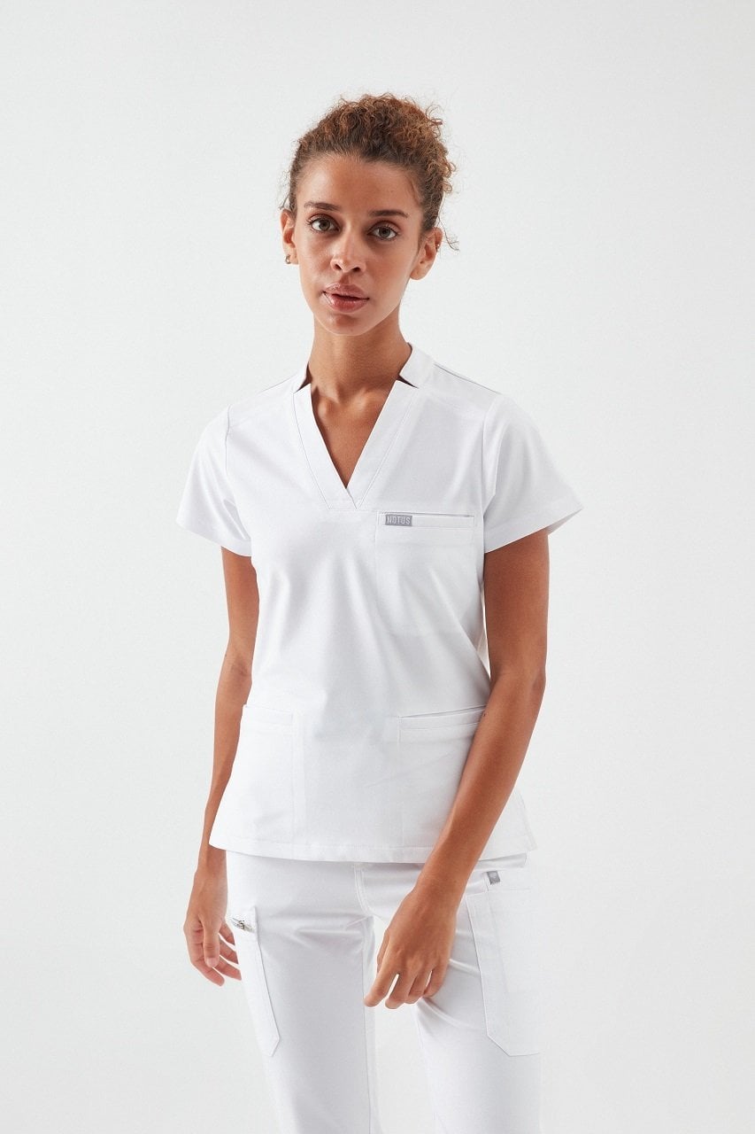 S A N C Y - Beyaz Kadın Üniforma Üst