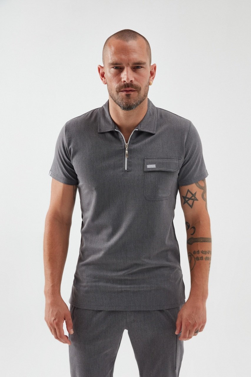 C U L L I N A N - Meteor Gri Polo Yaka Erkek Üniforma Üst