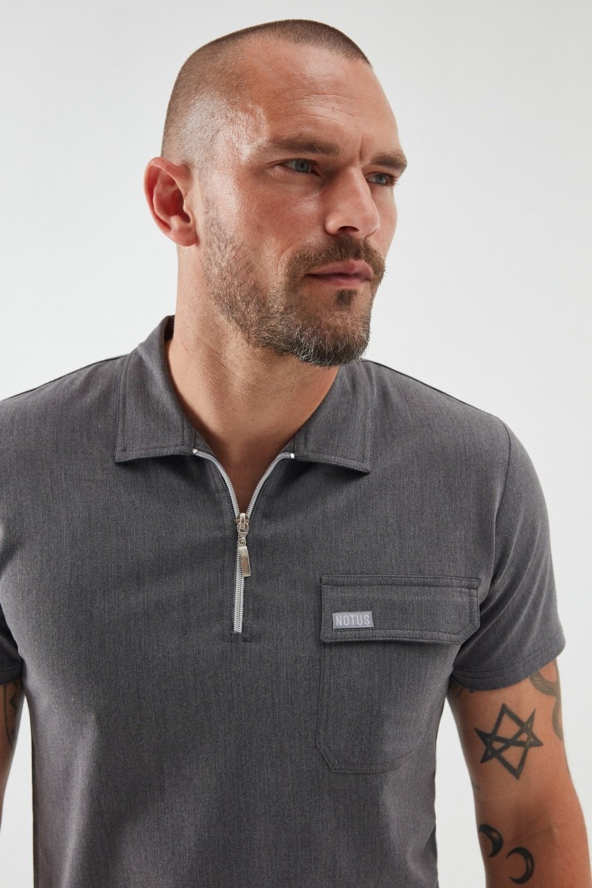 C U L L I N A N - Meteor Gri Polo Yaka Erkek Üniforma Üst