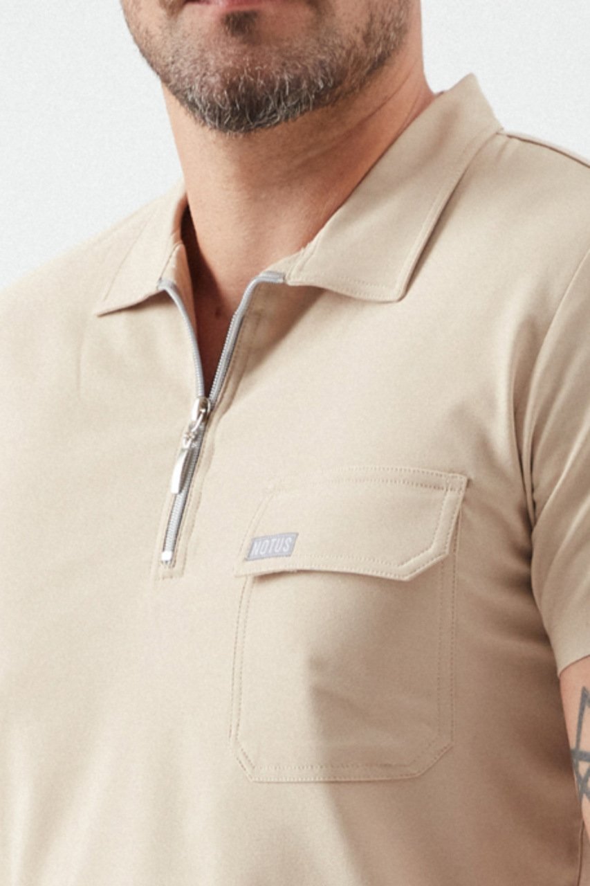 C U L L I N A N - Bej Polo Yaka Erkek Üniforma Üst