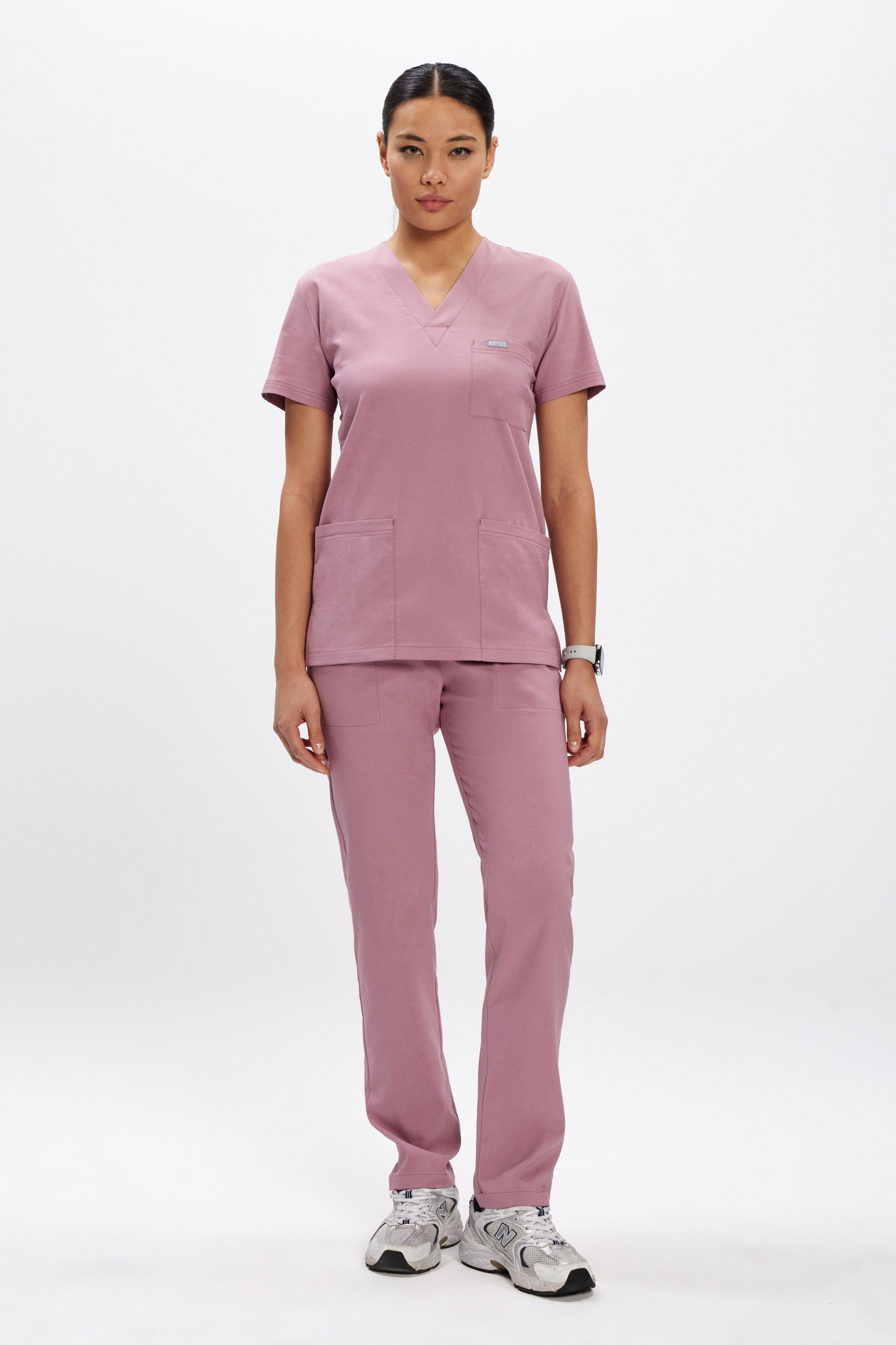 Pudra Likralı Klasik Kadın Üniforma Takım