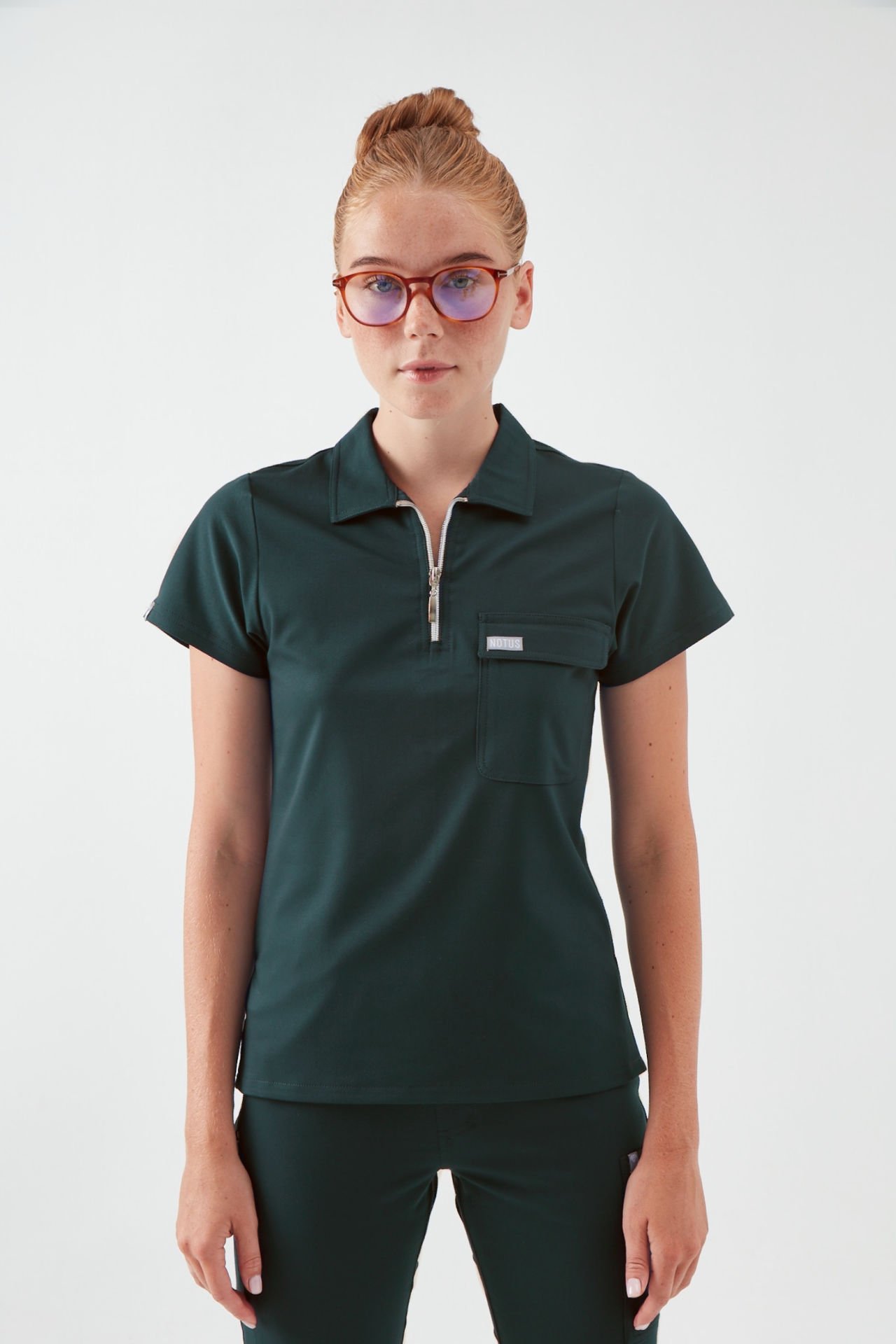 C U L L I N A N - Zümrüt Yeşili Kadın Üniforma Üst