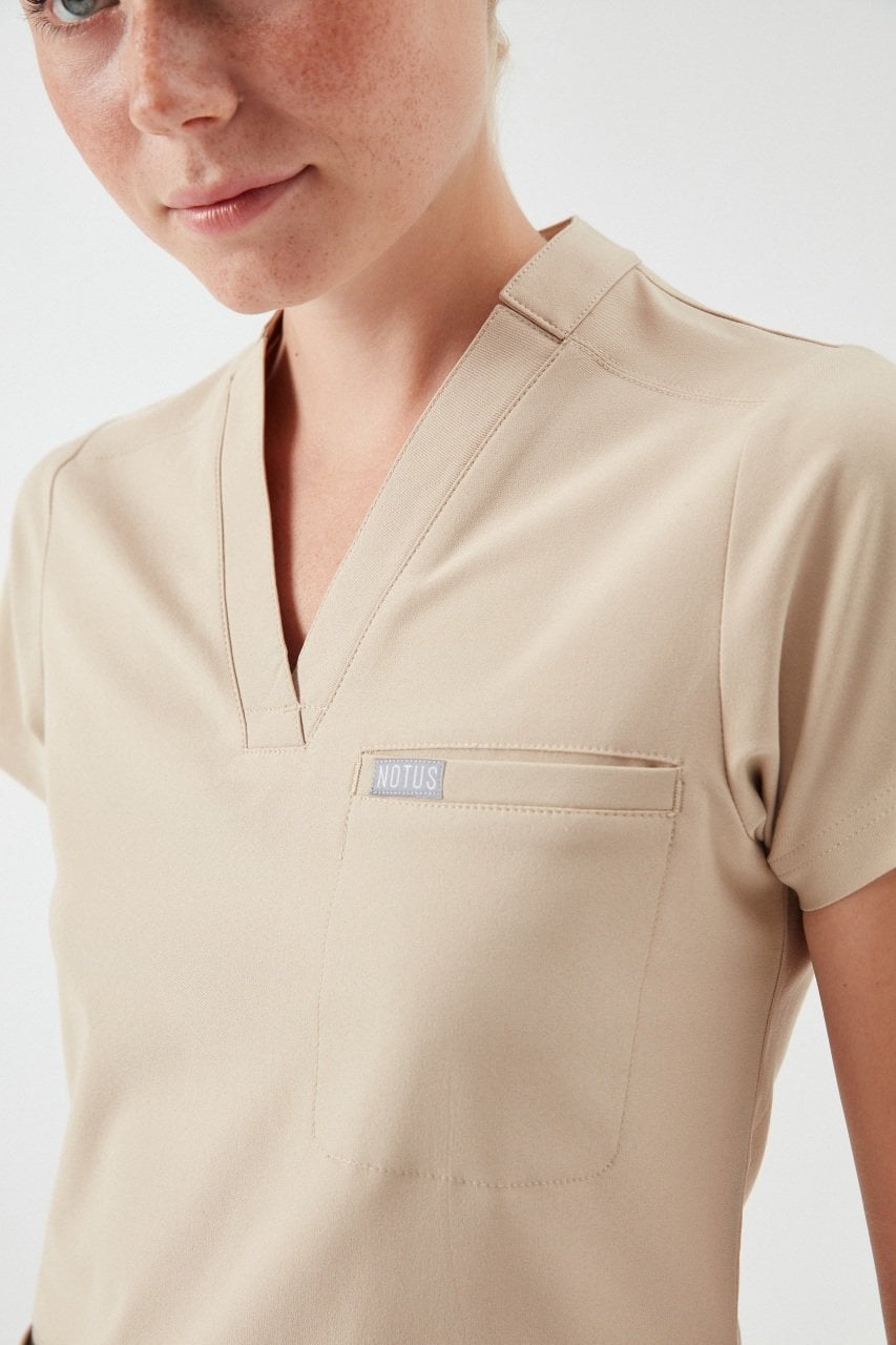 S A N C Y - Bej Kadın Üniforma Üst