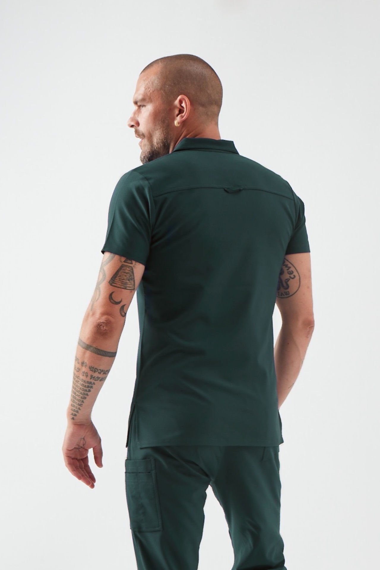 C U L L I N A N - Zümrüt Yeşili Polo Yaka Erkek Üniforma Üst